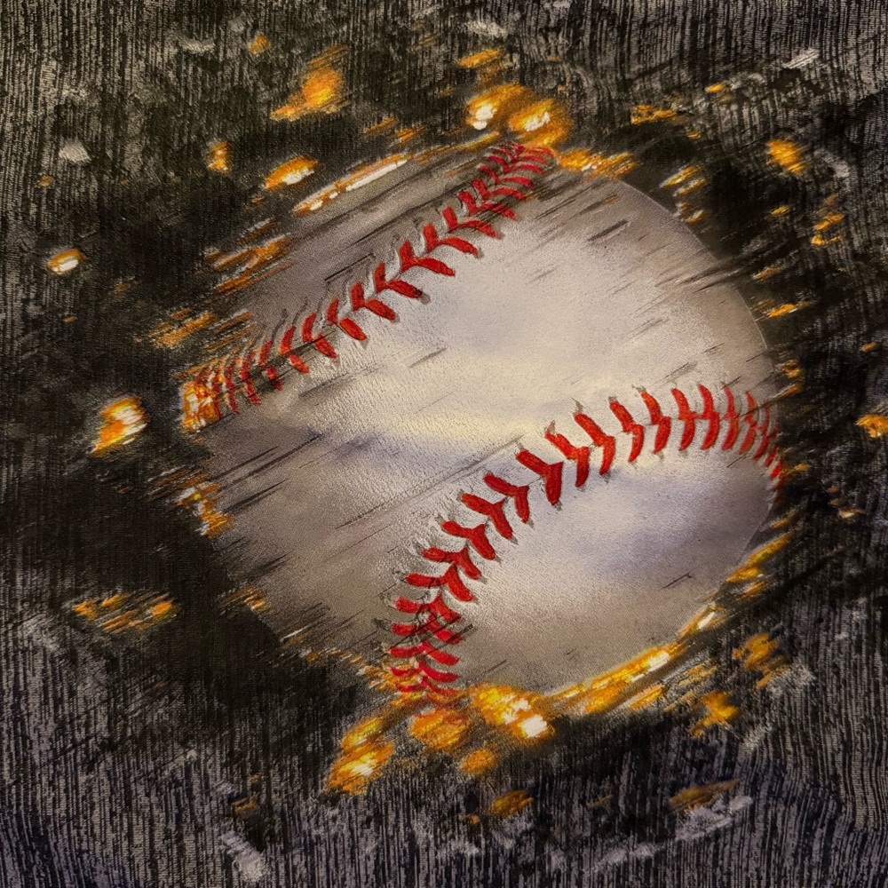 Tek Gear Charcoal Baseball Graphic Kids Tee - Picture 6 of 6